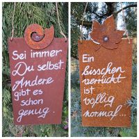 Rostschild mit Spruch, Deko Haus und Garten, Geschenk Bayern - Gundelfingen a. d. Donau Vorschau