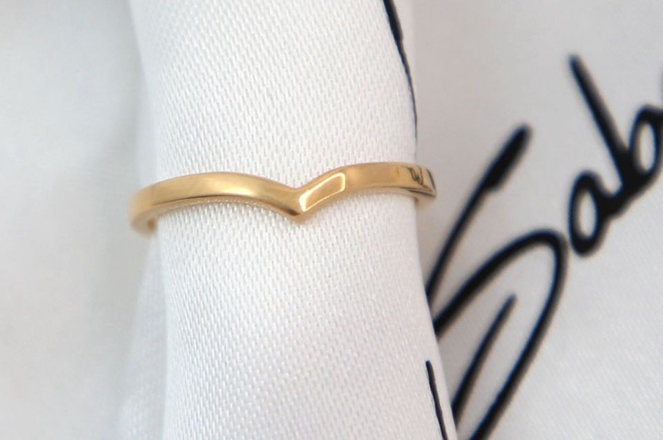 ⭐️Thomas Sabo Ring Wishbone V - Form Silber 925 vergoldet wie NEU in Oberostendorf