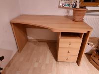 Schreibtisch Holz, ausziehbar mit Rollcontainer Bayern - Samerberg Vorschau