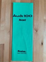 Original Preisliste Audi 100 Avant  1978 Nordrhein-Westfalen - Willich Vorschau