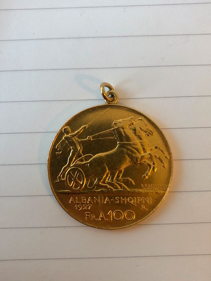 nur Abholung -- Goldmünze aus Albanien 900er Gold Zogu Shqip in Velbert