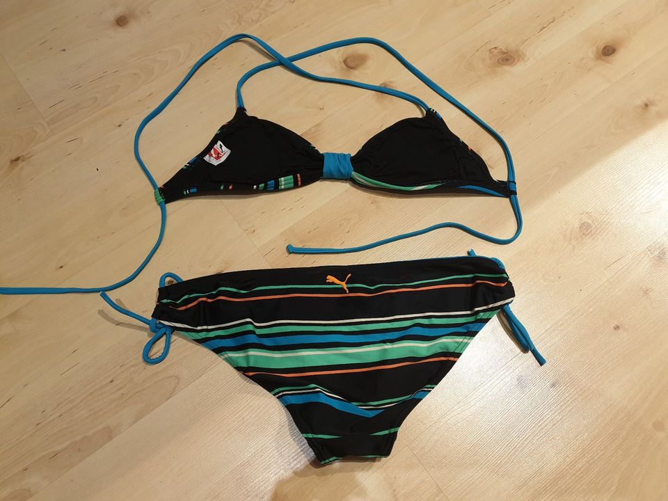 Bikini von Puma Gr. 38 M Polster Triangel Push Up Blautöne in Wildberg