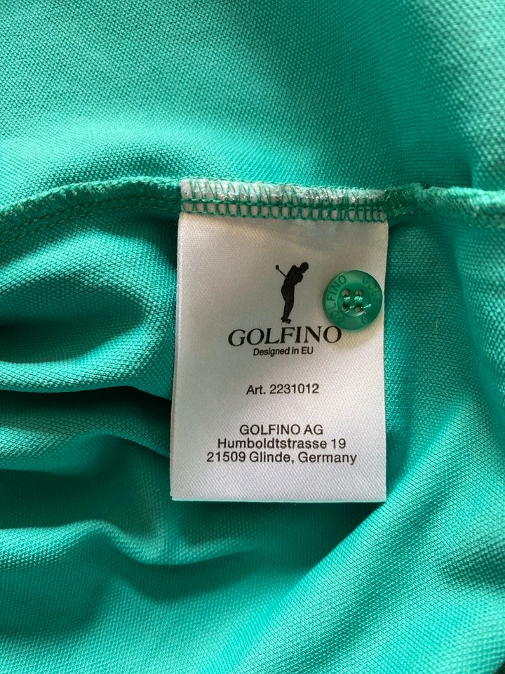Neuwertiges Herren Shirt von golfino, Gr 52, Türkis in Meschede