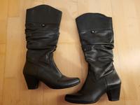 5th Avenue Stiefel schwarz, Absatz, Leder - Gr. 37 Hessen - Fritzlar Vorschau
