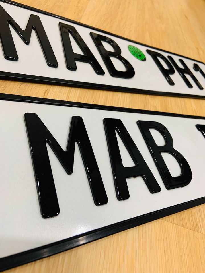 3D Kennzeichen Marienberg MAB PH 1 H + reserviert in Sachsen