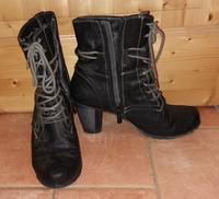Mustang Stiefel Stiefeletten 40 schwarz Reissverschluss Schnürung Sachsen - Brandis Vorschau