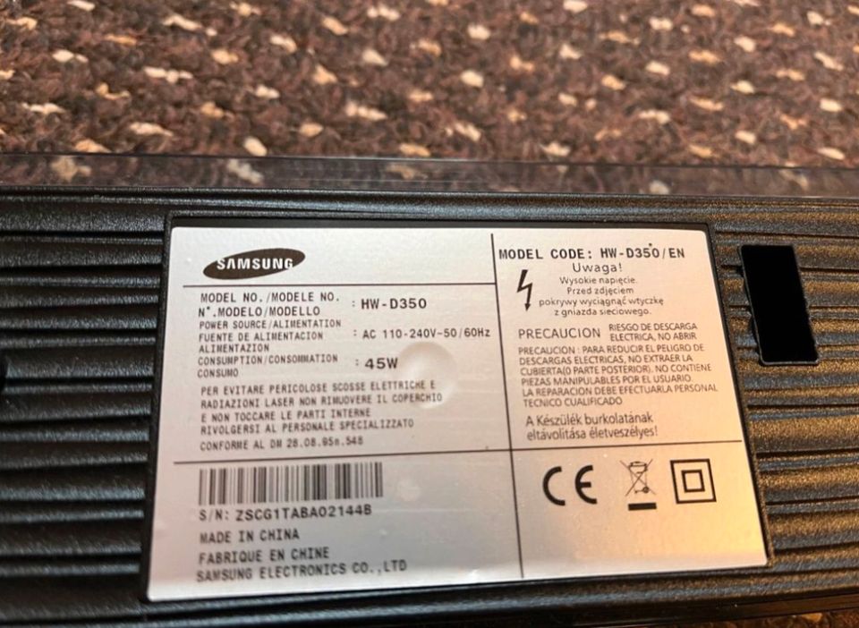 SAMSUNG Soundbar Soundanlage HW-D350 guter Zustand in Wismar