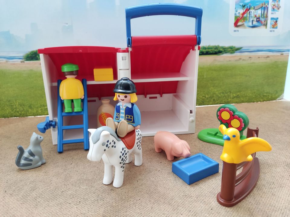 Playmobil 123 Mein Mitnehm-Reiterhof 6778 - komplett + Extras in Waldbröl