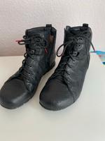 schwarze hohe Stiefeletten aus gegebertem Leder von Think! Schuhe Hessen - Marburg Vorschau