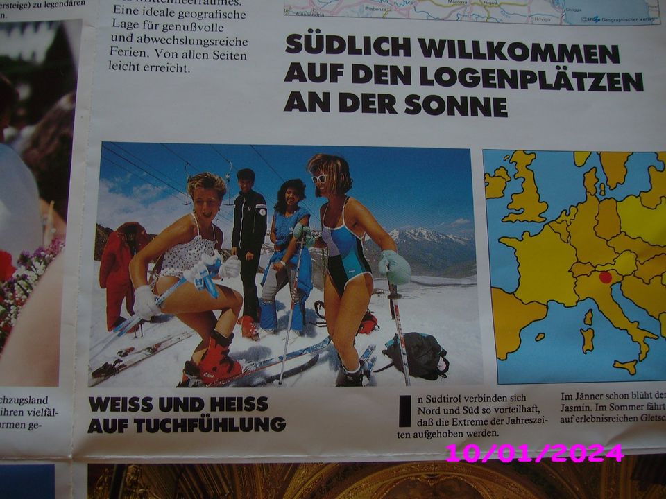 Werbefaltblatt-Prospekt aus Südtirol Dolomiten Italien in Neu Wulmstorf