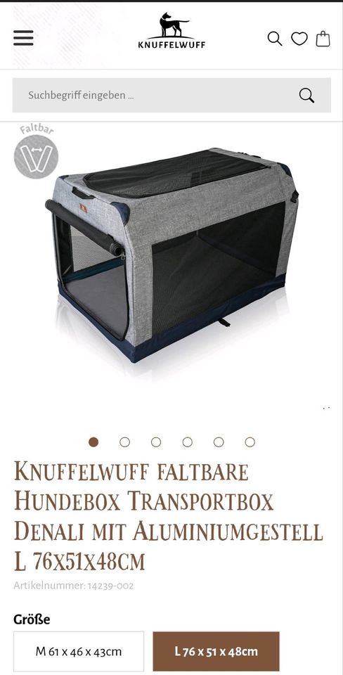 Transportbox faltbar Knuffelwuff L 76x51x48 cm in Rabenstein/Fläming