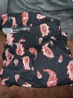 Schwarze Damen Stoff Hose mit Motiven von Janina Größe 44 Köln - Raderthal Vorschau