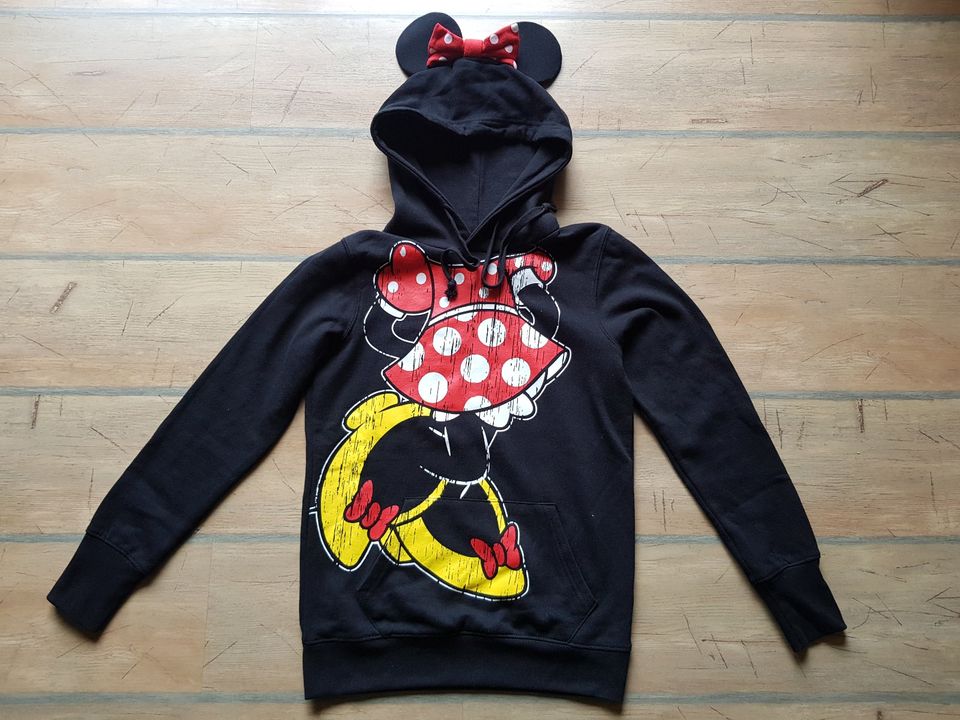 Minnie Mouse- Sweatshirt / Hoodie M schwarz - Mädchen 164 in Sangerhausen