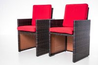 2er-Set Gartenstühle BALI rot-braun Rattan Aluminium leicht 199€* Baden-Württemberg - Herbertingen Vorschau