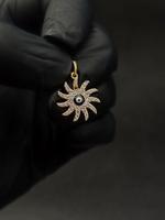 Nazaranhänger 1,24g 14K (585) Gelbgold 15,8mm Ø 47x Zirkonia Gold Nordrhein-Westfalen - Frechen Vorschau