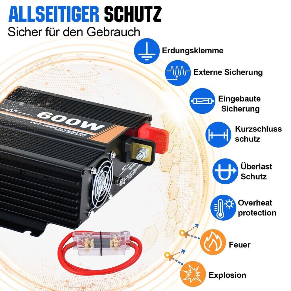 Reiner Sinus-Hybrid-Wechselrichter 600 W Off Grid in Gifhorn