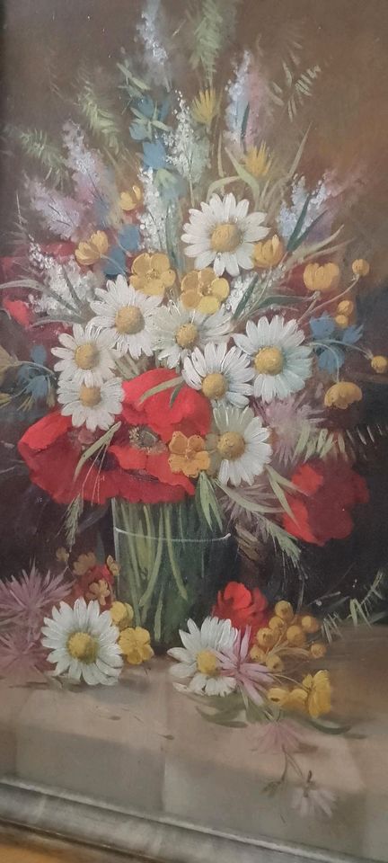 Altes Ölgemälde um 1900. Blumen Stilleben in Karlsruhe