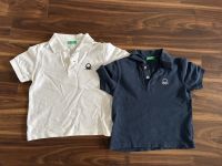 2er Set Poloshirt XXS Benetton Gr.98 weiß und blau Bayern - Rimpar Vorschau