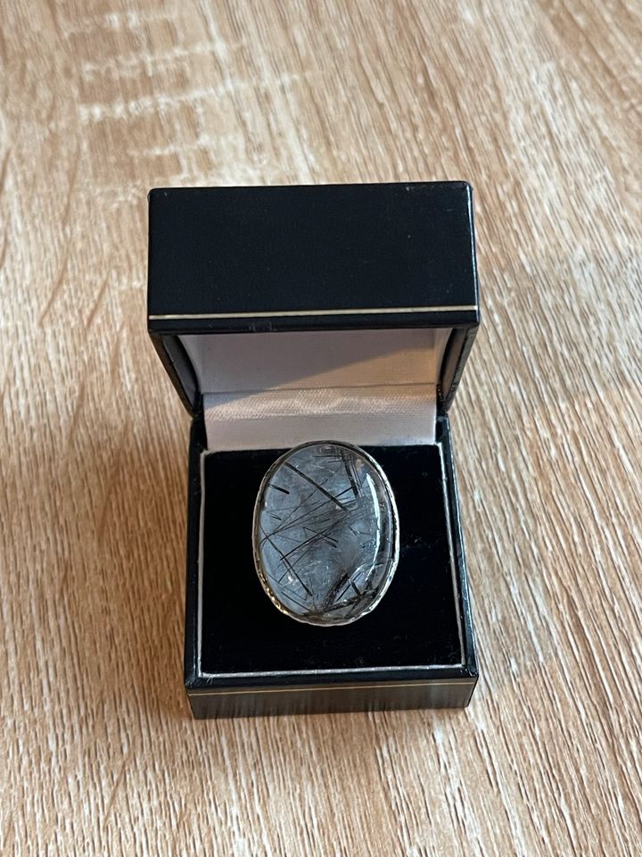 Silber Vintage Ring mit Naturstein in Düsseldorf