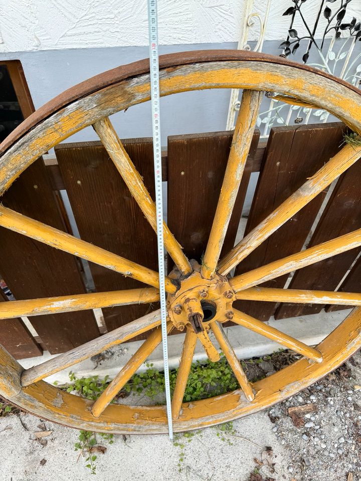 Holzrad großes Wagenrad Sammler Dekoration 118 cm Durchmesser in Buchloe