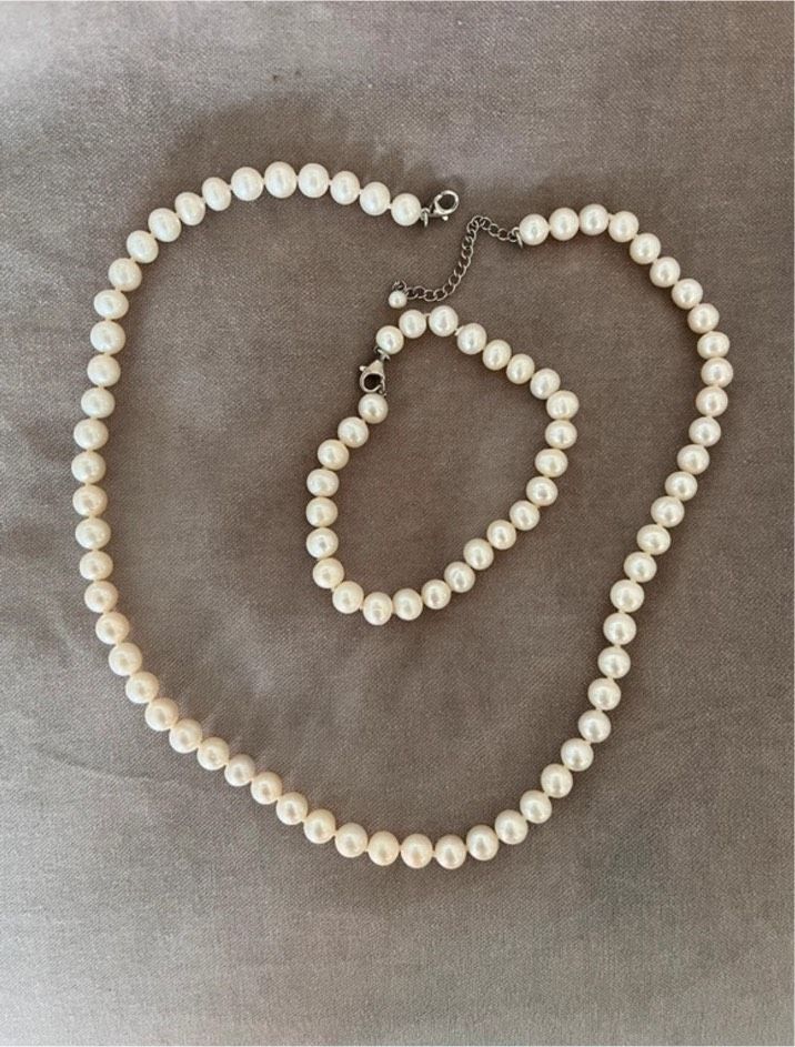 Christ, Perlenkette+ Armband, Perlen, Silber in Hannover
