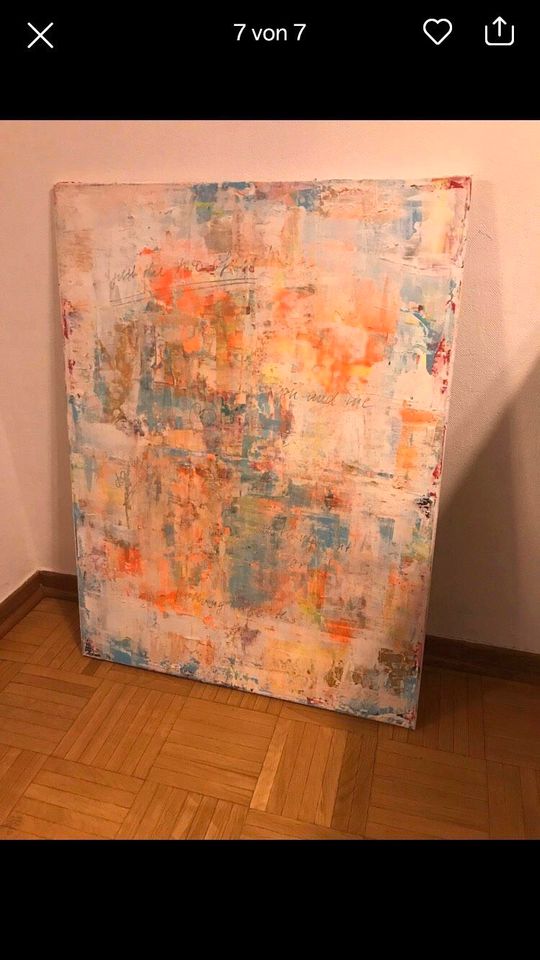 Gemälde Acryl auf Leinwand Kunst abstrakt modern Bild pastell in Düsseldorf