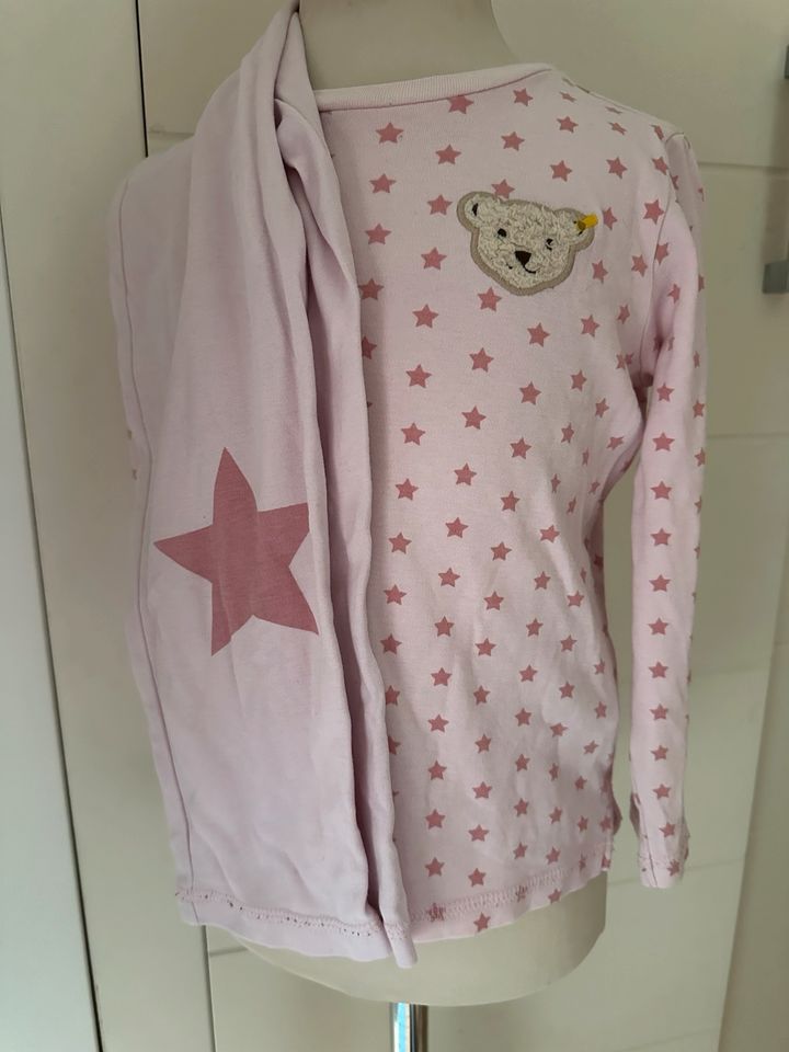 Steiff Schlafanzug Mädchen rosa Sterne Gr 104 in Großostheim