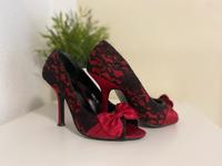 Pumps 35 schwarz rot mit spitze Bayern - Diedorf Vorschau
