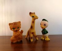 Quietsch Figuren Puppen Giraffe Katze Donald Duck Vintage München - Schwabing-Freimann Vorschau