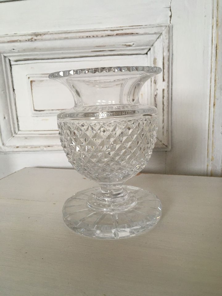 Vase Pressglas Antik Frankreich Glas brocante vintage JDL in Hagen