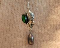 Vintage Anhänger Peridot Smaragd Barockperle Silber Fisch Baden-Württemberg - Karlsruhe Vorschau