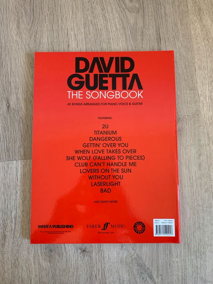 David Guetta songbook Songbuch Liederbuch Noten Gitarre Klavier in Stralsund