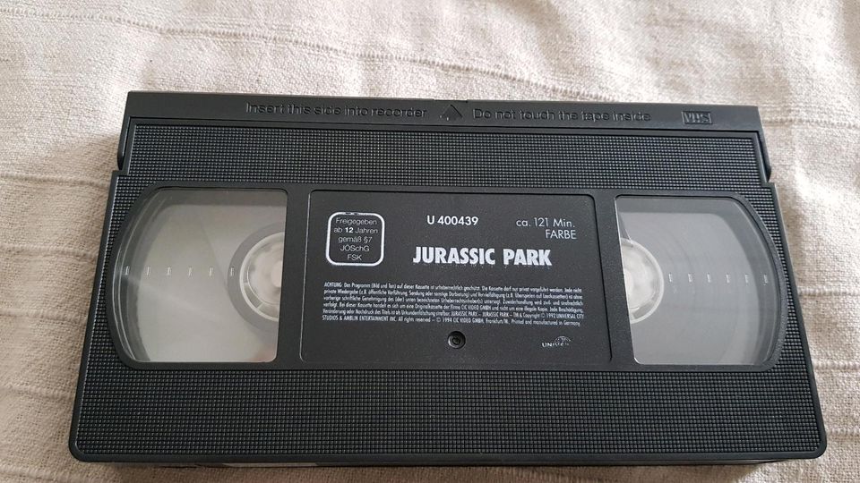 Jurassic Park VHS VideoKassette Fossil Universal Limited Edition in Buxtehude