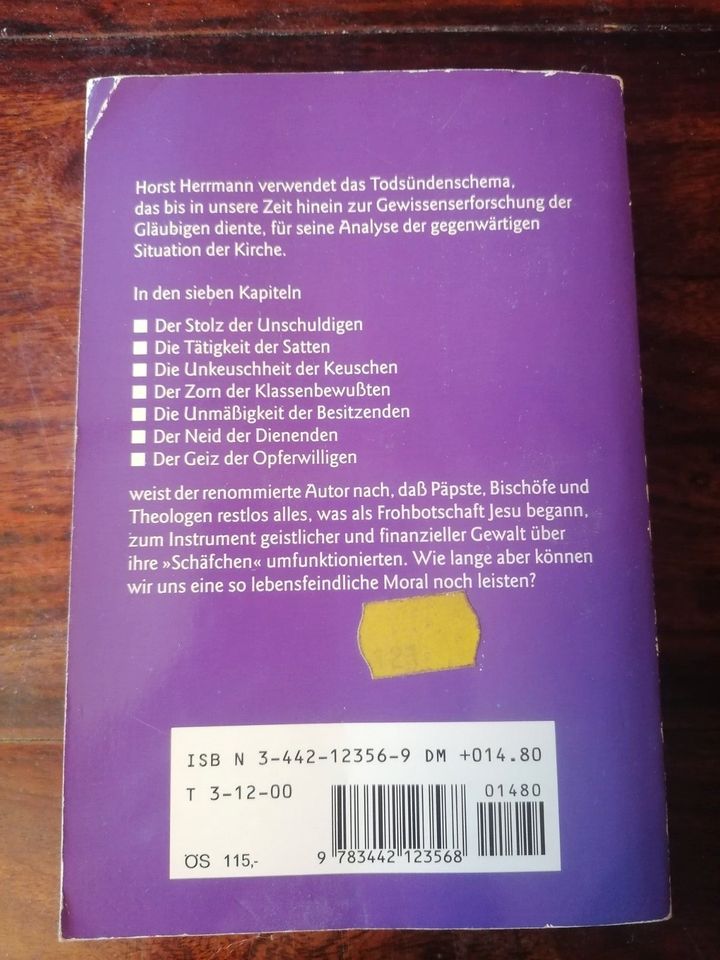 Taschenbuch - Die sieben Todsünden der Kirche - Horst Herrmann in Swisttal