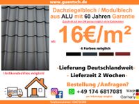 Blechdachziegel Dachziegelblech Moduldach Alu mit 60 Jahren Garantie Dachpfannenblech Blechdachpfanne Dachpfannen Dachpfannenprofil Ziegelblech DACH  " kein Prefa "  0,60mm ALU NEU direkt ab Werk Thüringen - Kaulsdorf Vorschau