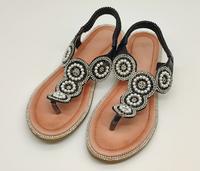 Sandalen Zehentrenner schwarz mit Strasssteinen und Perlen Gr. 39 Hamburg-Mitte - Hamburg Hamm Vorschau