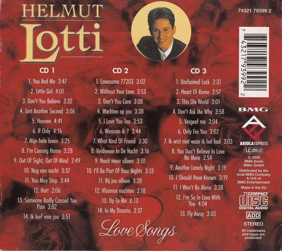 CD – Helmut Lotti, Love Songs 3 CD `s Box in Hamm