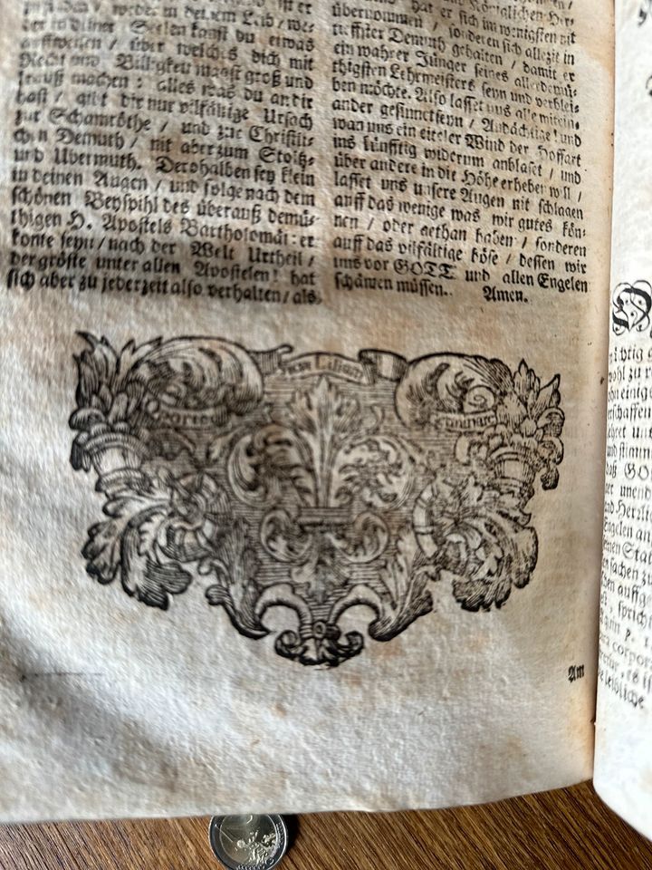 Antikes Buch von 1726 in Hamburg