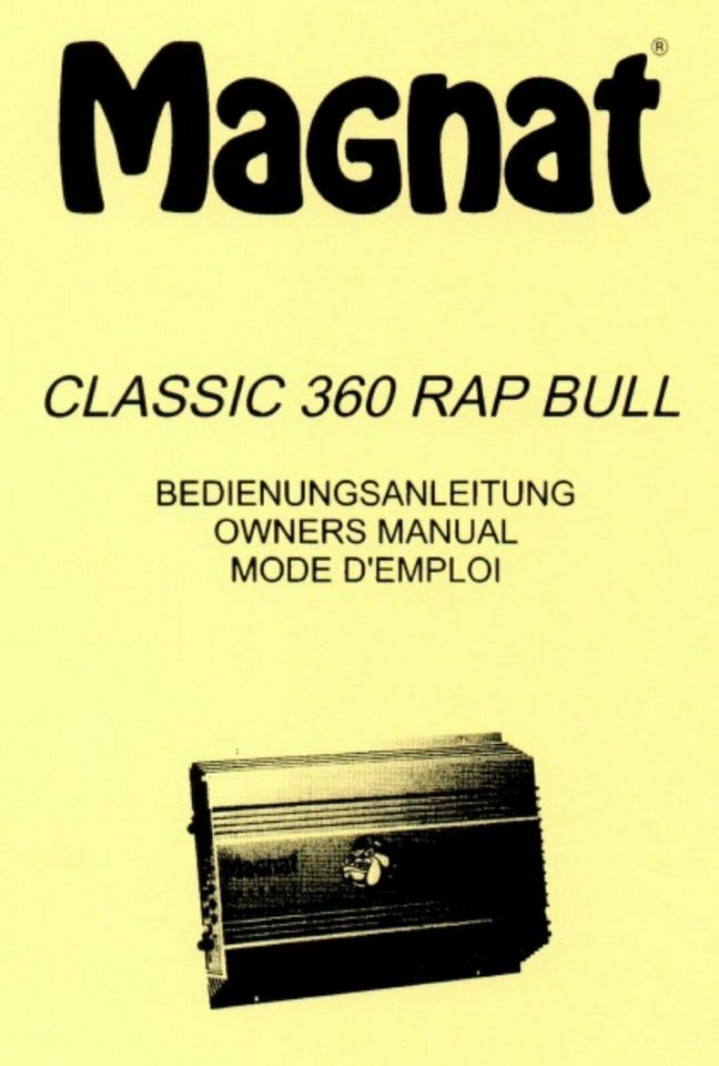 HiFi Verstärker -> Magnat - CLASSIC 360 RAP BULL in Bretten