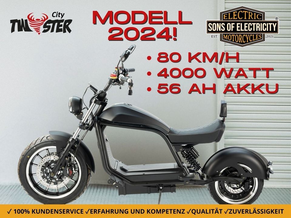 E-Chopper E-Scooter City Twister - 4000W, 56Ah, 80 kmh 4199,- €* in Dortmund