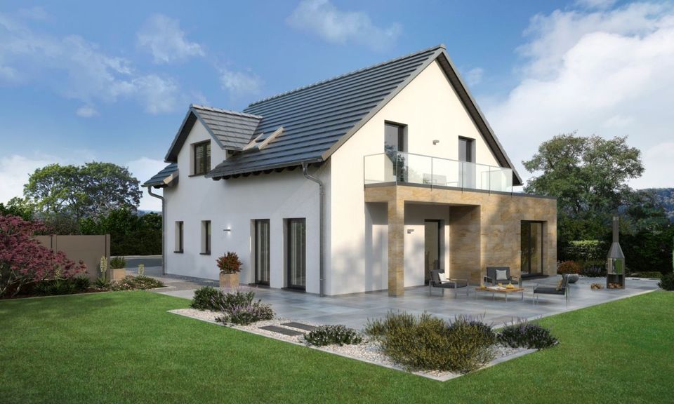 Doppelt sparen.  Einfamilienh.  als klimafreundlicher Neubau mit PV - Anlage. Kfw Förderung (100.000,--  ab 1,73% . Energiekosten zusätzlich gespart. in Herford