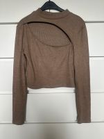 Oberteil, Cut out, beige, tshirt, langarm, kurz, pull&bear,L,40 Niedersachsen - Schiffdorf Vorschau