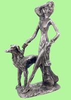 Deko-Figur (Frau mit dem Wildhund) 800er Silber Nürnberg (Mittelfr) - Mitte Vorschau