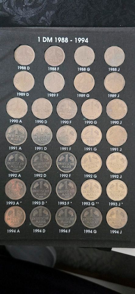 1 DM Münzen Sammlung in Emmendingen