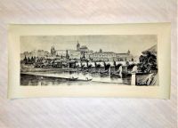 Prag. Karlsbrücke. Lithografie auf der Textilien, 55x25,5 cm Bonn - Kessenich Vorschau