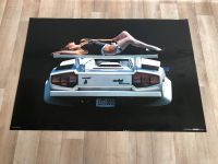 Lamborghini Countach 5000 Weiß・Poster・Vintage・1987・NOS・99x68cm Hessen - Hattersheim am Main Vorschau