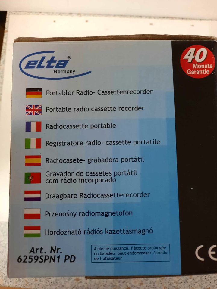 Elta: Portabler Radio Cassetten-Recorder in Steinheim