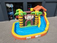 NEU !! Hüpfburg mit Pool mieten Dschungel Affe 5m x 4m Westerwaldkreis - Großholbach Vorschau