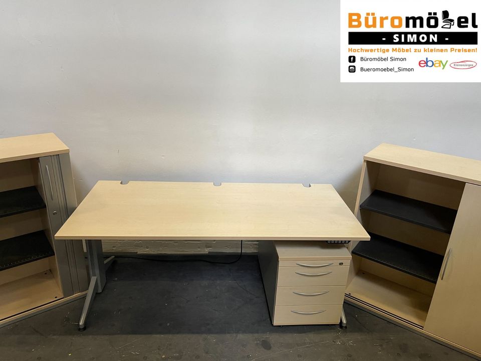 ❗️50x Top 3 OH Sideboard König Neurath Ahorn / Variationen / Komplettset/ Büroeinrichtung /  elektrisch Höhenverstellbarer Schreibtisch / Rollcontainer / Aktenschrank / Cheftisch / Stehtisch / Bürotis in Linden