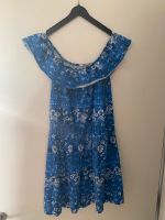 Gr. 158/ 164: Kleid mit Blumenmuster in blau von H&M Hessen - Nidderau Vorschau